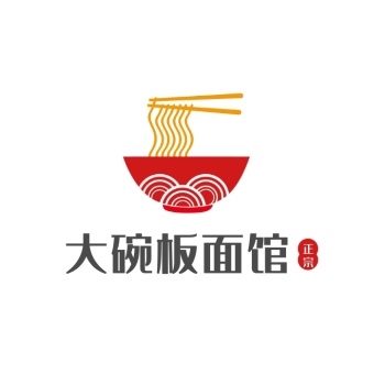 大碗板面馆餐饮店招logo设计