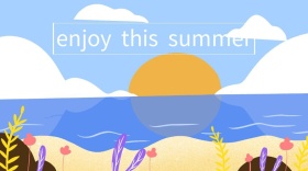 夏日沙滩游玩封面