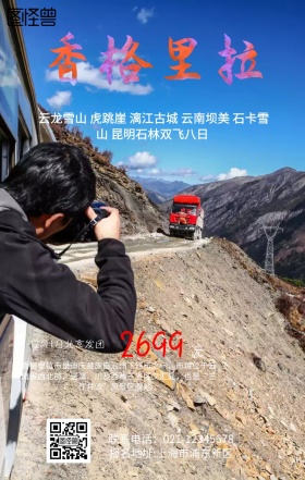 云南香格里拉旅游手机海报