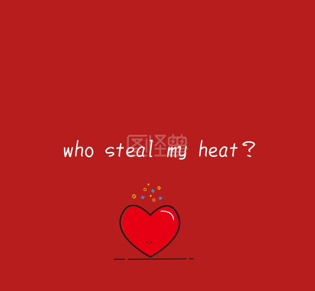 文字简约爱心朋友圈封面