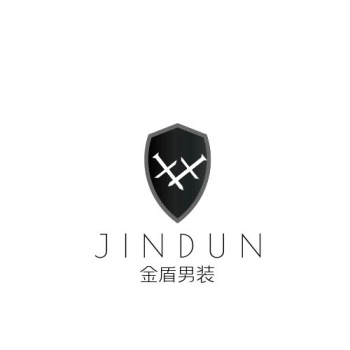 盾牌英文黑色男装平面设计logo