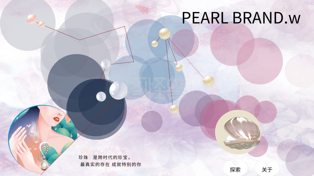 珍珠饰品促销海报