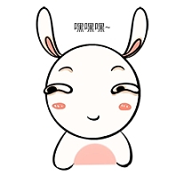 卡通小白兔坏笑表情