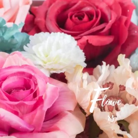 粉色玫瑰花瓶白色手机微博封面模版