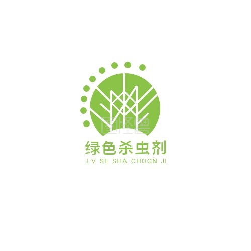 绿色几何生态杀虫剂logo