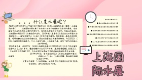 水展海报卡通简约可爱手抄报小报