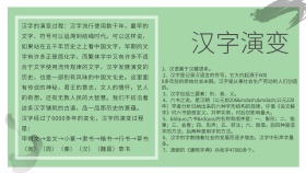 汉字演变小报	