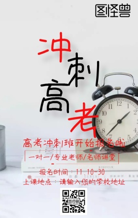 冲刺高考简约手机海报