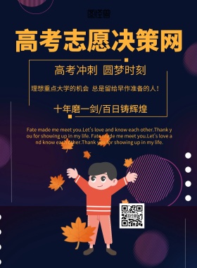 简约风格高考志愿决策网宣传海报