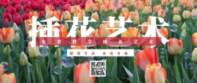 插花艺术 精致生活 从花开始 免费教学插花艺术 文艺清新花店促销公众号封面