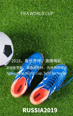 荣耀世界杯激情喝彩绿色扁平化手机海报