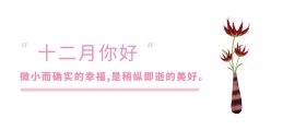 十二月你好唯美文艺海报封面