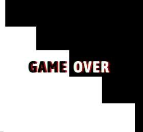 游戏结束黑白拼接朋友圈封面