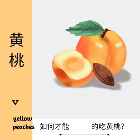 简约水果之黄桃公众号配图模板