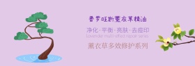 护肤品精油简约紫色梦幻banner