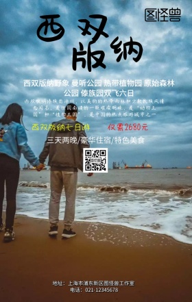 西双版纳旅游手机海报