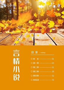 简约直观简洁大气小说目录页