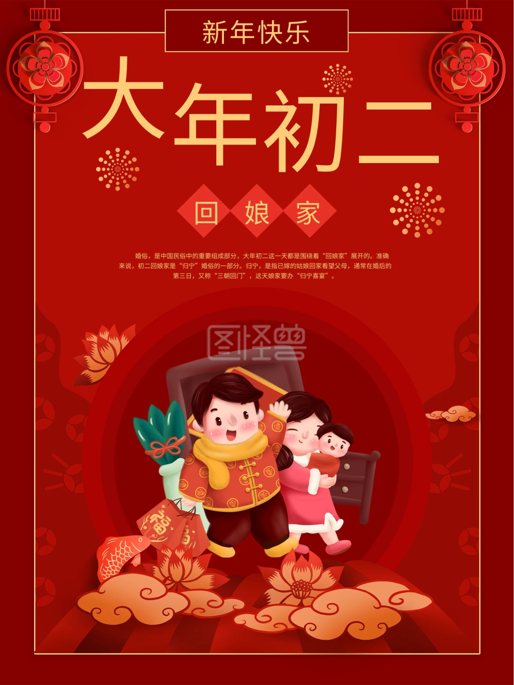 新年海报大年初二