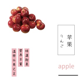 水果苹果简约白色格子方形配图