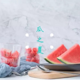 瓜之夏鲜红鲜红西瓜手机微博封面模板