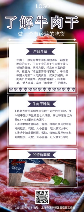 牛肉干网页营销长图