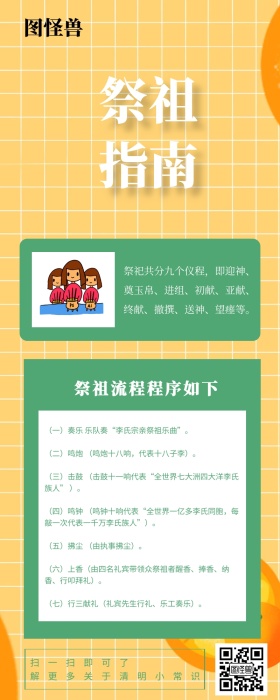 清明祭祖指南营销长图