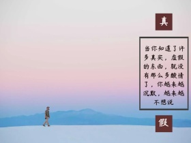 存在的真假情感语录文艺女生配图
