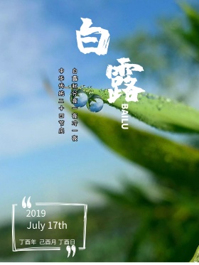 白露二十四节气红包配图图片海报