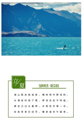 立夏文艺清新野外花草简约公众号配图