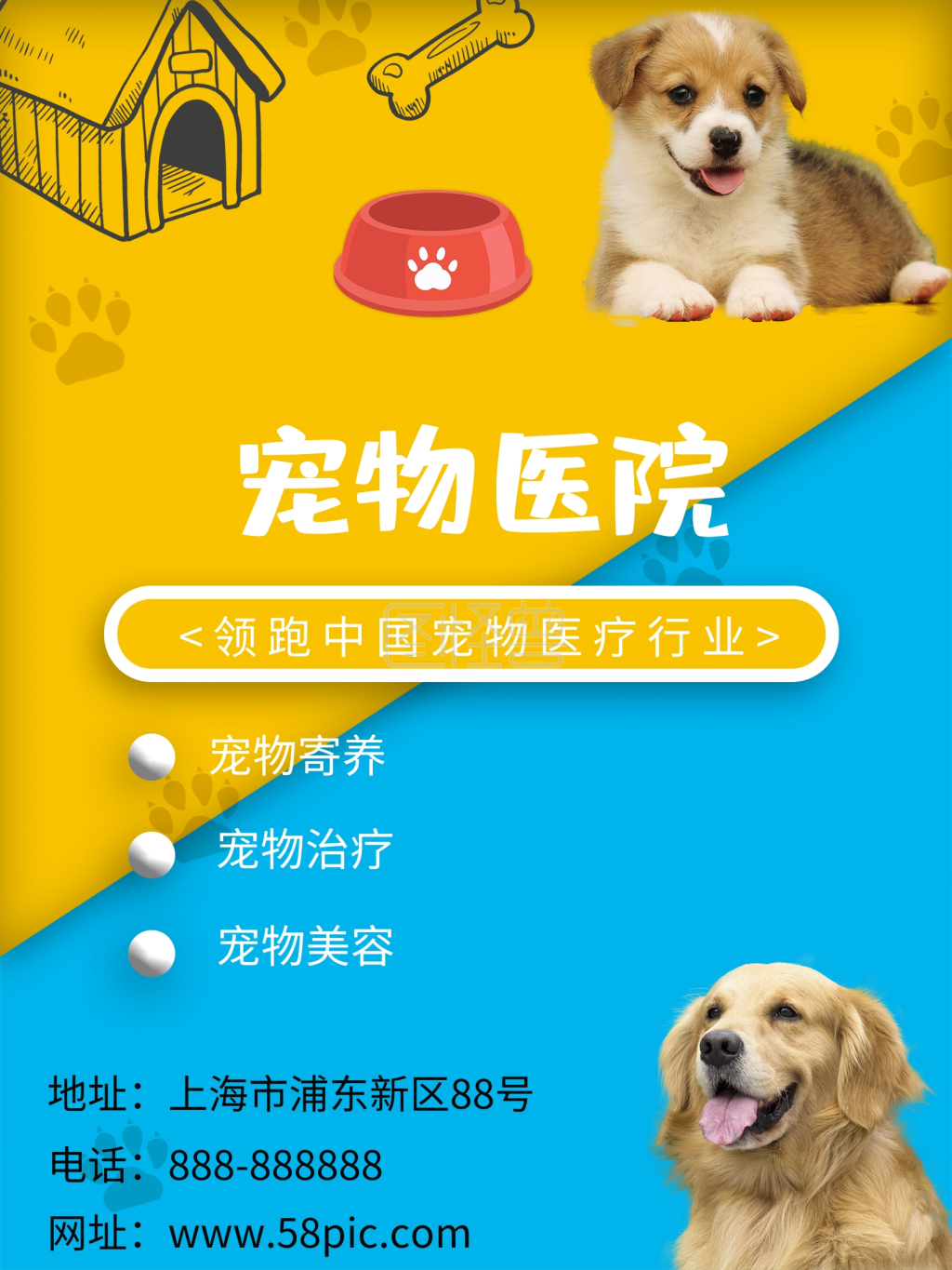 宠物医院宣传海报