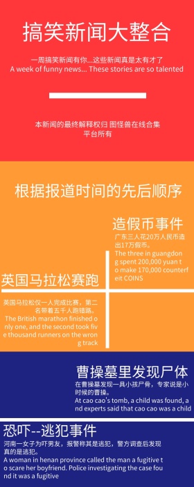 搞笑新闻合集信息长图