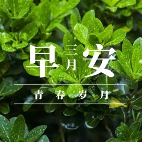 早安 三月 青春岁月 三月你好公众号封面小图