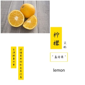 柠檬简介白色黄色水果方形配图