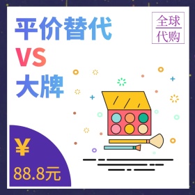 ￥ VS 大牌 平价替代 全球代购 88.8元 波普风春夏美妆上新电商淘宝主题直通车