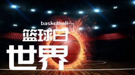 世界篮球日创意简约宣传公众号封面模板