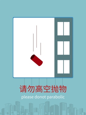 温馨提示 请勿高空抛物海报