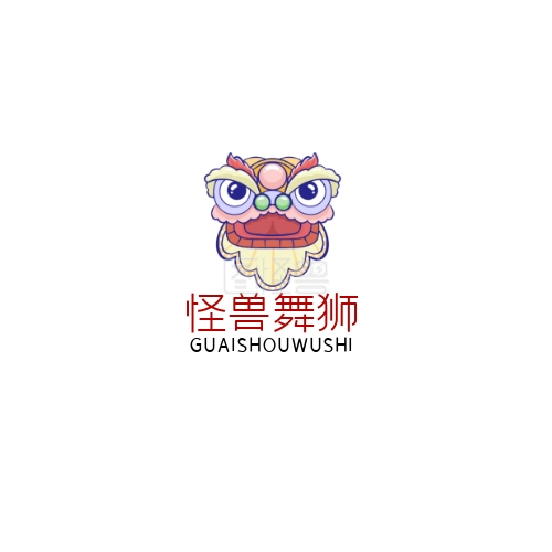 舞狮海报-LOGO舞狮简约风传统文化在线图片制作-图怪兽