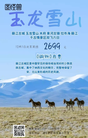 云南玉龙雪山旅游手机海报