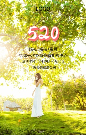 520情人节婚庆公司宣传粉色创意手机海报
