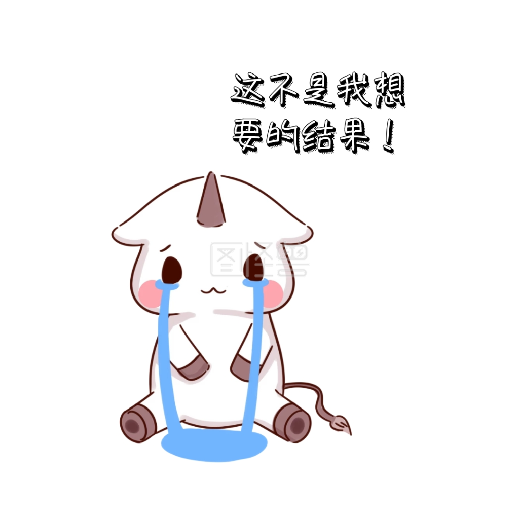 卡通胖女孩哭泣表情包手机配图