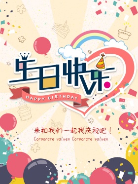 庆祝生日快乐海报