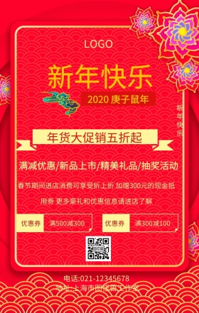 春节促销手机海报