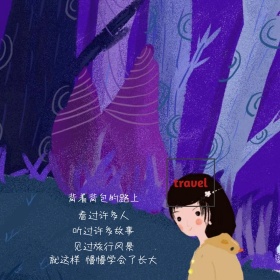 旅行拍摄简约白色人物方形配图