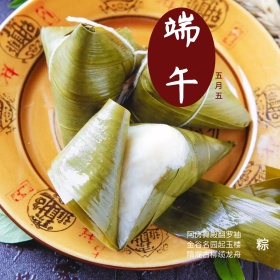 端午五月五古诗句手绘粽子龙公众公众号配图