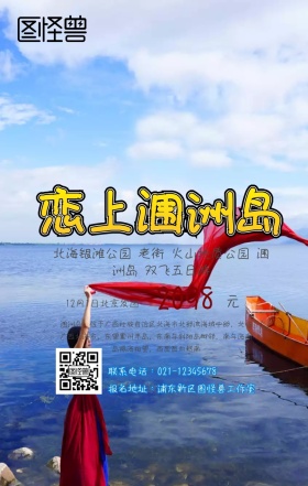 恋上涠洲岛旅游手机海报