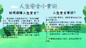 黄色卡通花纹手抄报人生安全