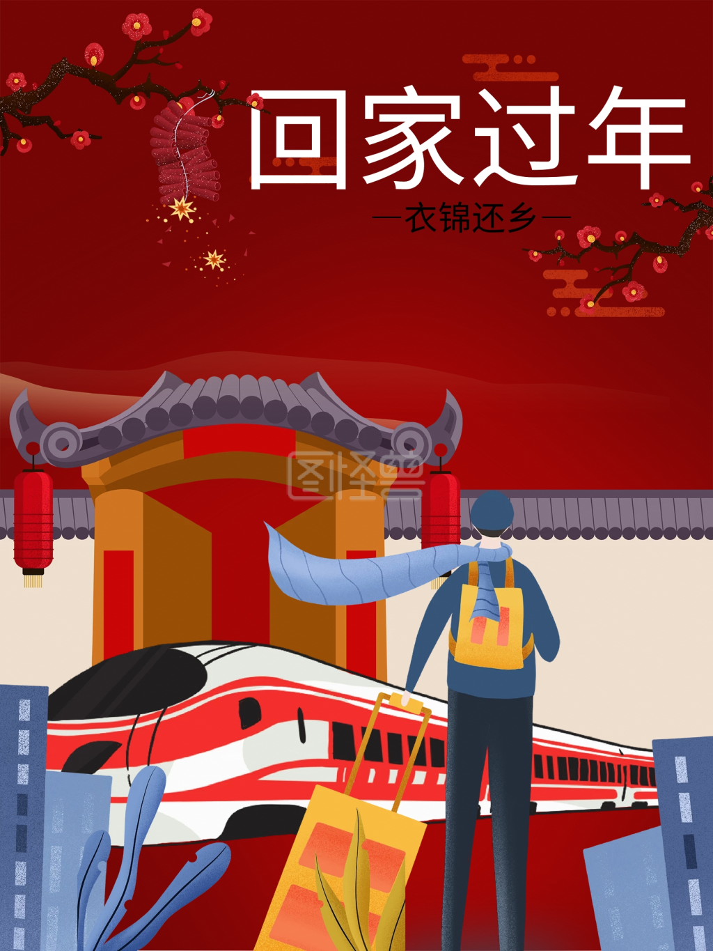 回家过年海报2021火车