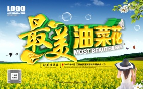 最美油菜花海报
