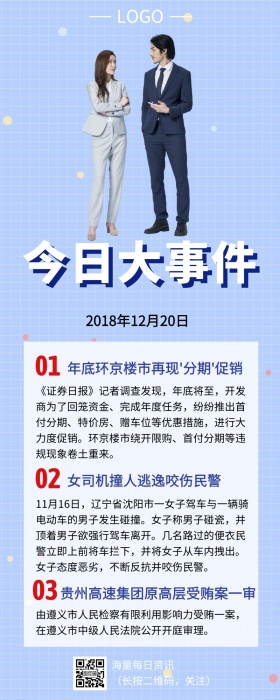 今日大事件每日早报营销长图