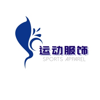运动服饰蓝色创意logo设计